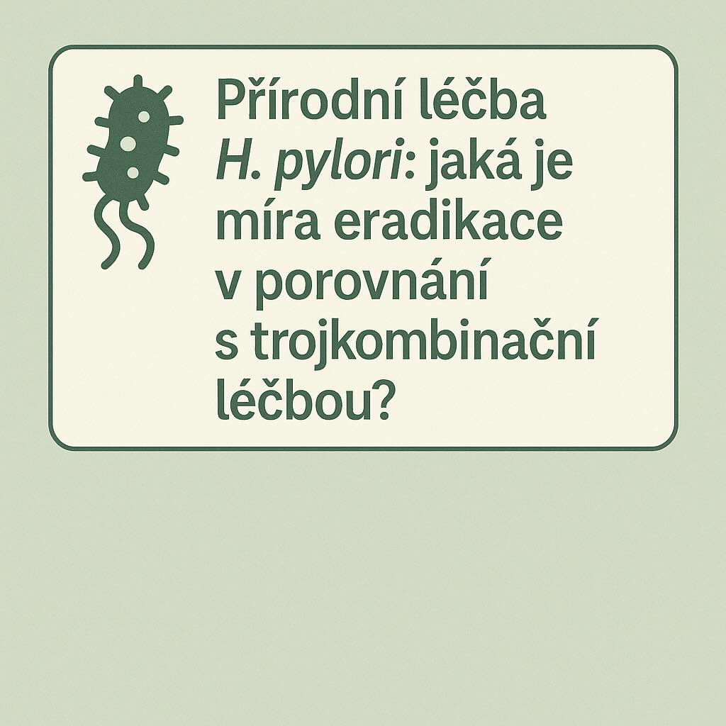 Přírodní léčba H. pylori: jaká je míra eradikace v porovnání s trojkombinační léčbou?